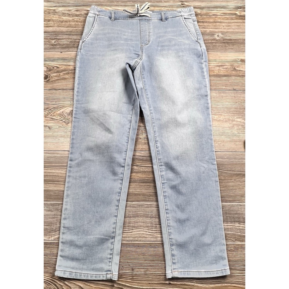 Tribal Jeans Women's 10 (34x27) Pull-On Ankle Drawstring Elastic‎ Waist